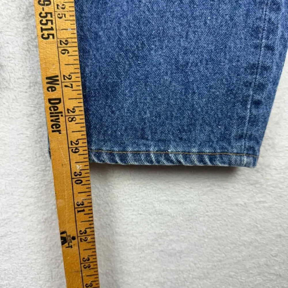 Vintage 80's Levi's 501xx‎ Button Fly Dark Wash Slight Distress Rigid Size 34x33